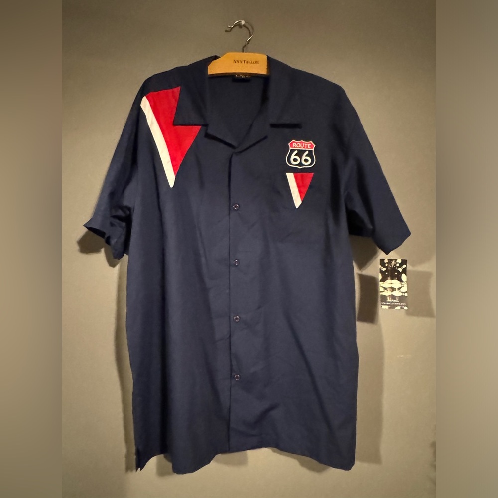 Steady Clothing Route 66 Men’s Bowling Shirt 2xl